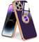 Urarssa for iPhone 14 Pro Max Case Ring Holder 360 Degree Rotation Finger Magnetic Car Stand Shockproof Phone Case Cover for iPhone 14 Pro Max, Dark Purple