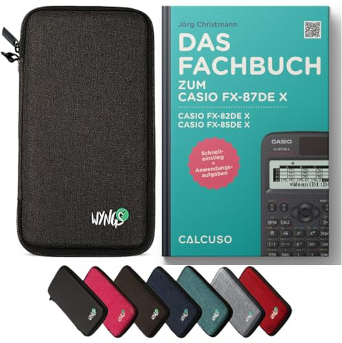 CALCUSO Zubehör Standardpaket Dunkelgrau kompatibel für Taschenrechner Casio FX-87DE X