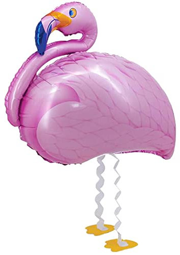 Airwalker Folienballons * Laufende Tiere * als Deko für Geburtstag und Party | 34-115cm groß | Walking Animals Kinder Kindergeburtstag Partydeko Luftballons Ballons, Edition: Flamingo