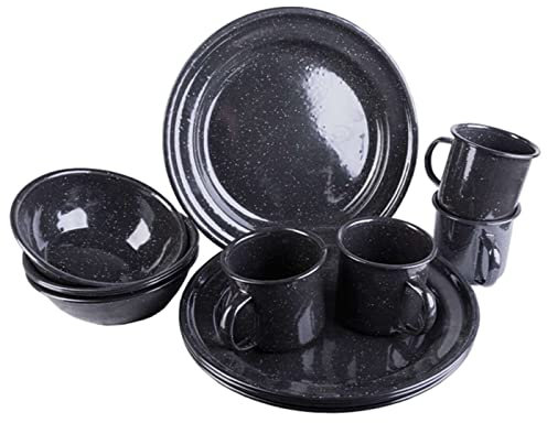 Mil-Tec Unisex – Erwachsene 14678002-Essgeschirrsatz Essgeschirrsatz, Schwarz, Einheitsgröße