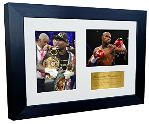 Kitbags & Lockers Floyd Mayweather Bilderrahmen, 3-fach signiert, Autogramm, Foto, Poster, Geschenk G