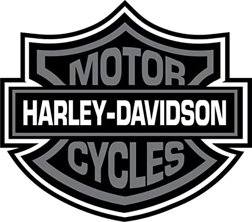 Adesivo in vinile grigio Harley Davidson, 10 cm x 9 cm (altezza x larghezza x altezza)