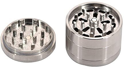 Grinder in acciaio inox (4 pezzi) (tipo 304 stainless) (nuovo modello), macinino in acciaio inox (54 mm)