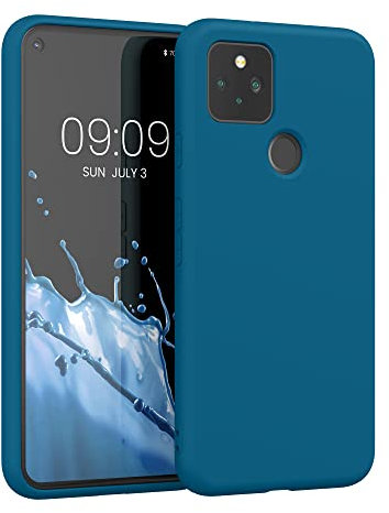 kwmobile Custodia Compatibile con Google Pixel 5 Cover - Back Case per Smartphone in Silicone TPU - Protezione Gommata - blu indaco