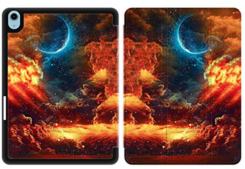 SunriveTablet Coque Compatible avec iPad Air 5./4. Generation 2022/2020 10,9,conçu avec Un Support à Trois Volets, Leather Housse Étui PU Cuir avec Réveil/Sommeil Automatique