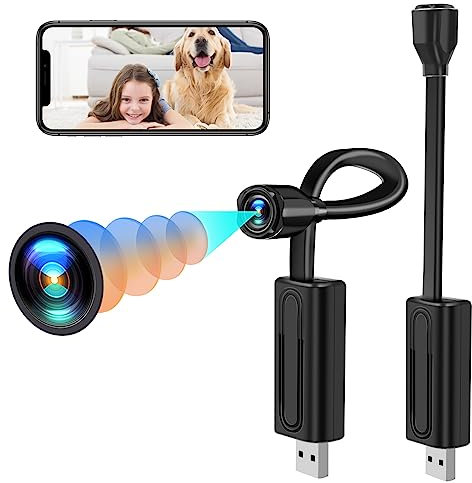 LXMIMI Telecamera Nascosta WiFi, Mini Spia con Rilevamento del Movimento, USB, per la Sicurezza Domestica, Sorveglianza, supporto Vista Remota