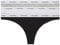 Calvin Klein Strings Femme Lot de 3 Modern Logo Tangas, Multicolore (Black/White/Grey Heather), S
