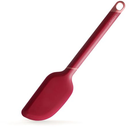 coox Teigspatel 30 cm in Rot – Flexibler Silikon-Teigschaber für Perfekte Backergebnisse