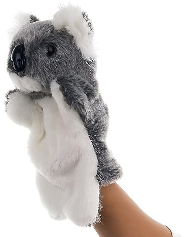 LOMTRATS Hund, Kaninchen, Elefant, Taube, Drache, Ziege, Koala, Panda, Bär, Schaf, Kuh, Handpuppen, Plüschtiere, Spielzeug für fantasievolles Rollenspiel, Geschichtenerzählen, Geschenke für Kinder