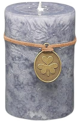 Stumpenkerze Trendkerze marmoriert durchgefärbt (60 x 90 mm, Anthrazit)