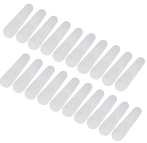 QUARKZMAN 50Stk rutschfest Aufhänger Griffe Silikon Kleber Kleidung Aufhänger Streifen für Holz Plastik Kleiderbügel Klar (2.09 x 0.63)
