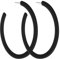 Neon Ohrringe Damen Große Creolen Acryl Vintage Neon Ohrringe Offene Ohrringe C-Form Mode Dicke Hoop Earrings Leichter Schmuck Ohrringe Für 70er 80er 90er Party Zubehör (Schwarz)