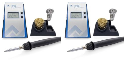 ERSA i-CON PICO Lötstation 80 Watt 150-450°C Digitale Lötstation mit ultraleichtem und ergonomischem i-TOOL PICO Lötkolben inkl. 1,6 mm Lötspitze mit microSD-Schnittstelle (Packung mit 2)