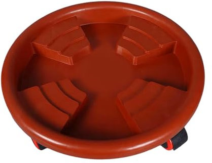 MagiDeal Support à Pots avec roulettes, Dessous de Verre Rond avec roulettes, Support pour Plantes Roulantes, Soucoupe de Jardinière à roulettes pour Plantes E, Diamètre extérieur 40 cm