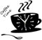 Zerodeko Acryl-Wanduhr Heimdekoration Leise Niedliche Uhr Küche Dekorative Wanduhren Moderne Kaffeeuhr DIY-Wanduhr Schwarz