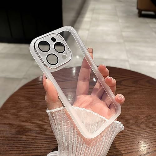 Rnrieyta Miagon for iPhone 8/7/SE 2020/2022/2023 Case,Crystal Clear Shockproof Anti Yellowing Slim Bumper Soft Phone Cover with Camera Lens Protector
