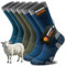 Niorasen Merino Wandersocken Herren Damen, Sommer Outdoor Socken Trekkingsocken, Merinowolle Socken, Sportsocken Laufsocken Tennissocken Arbeitssocken Atmungsaktiv Anti-Blasen & Gepolstert 3 Paar