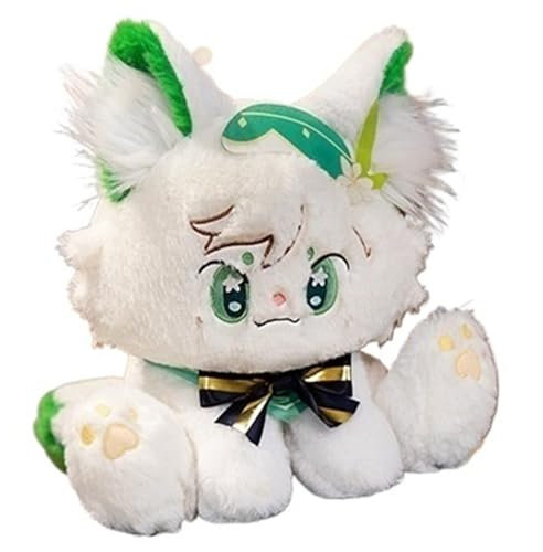 KUKUShining Genshin Katzen Kuscheltiere, Anime Plüsch Impact Kissen Weiches Süßes Katze Plüschtier Spielzeug for Gamer Geschenk(Venti,44cm/17.3in)