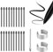 Lot de 20 pointes de stylo + 1 pointe en alliage de titane de rechange pour Remarkable 2, pointes de stylo souples de rechange pour marqueur 1/2 stylet, pointes de stylo durables supportant une