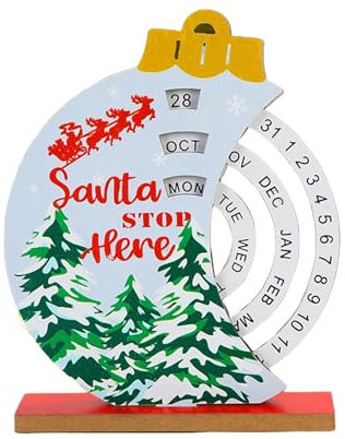 PERZOE Naturholzkalender, umweltfreundlich. Sicher, Hier ist EIN Vorschlag für einen Produkttitel, der auf Informationen basiert. Ewige Weihnachts-Holzscheibe Klingel Glocke
