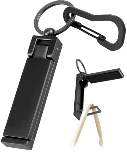 Colgador de Bolsos con Antideslizante, Cuelga Bolsos Mesa Plegable, Soporte Multifuncional para Smartphone, Gancho de Metal Elegante, para Viajes y Oficina, Gris Plateado Mate