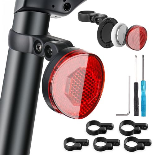 Fahrradhalterung für AirTag, Airtag Halterung Fahrrad mit Metallhalterung Diebstahlsicheres GPS Tracker Zubehör, Sattelpfosten 22.2-31.8mm, Wasserdichter Fahrradreflektor für Fahrräder E-Bikes Roller