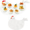 Masyrt Ceramic Deviled Egg Platter Tray, Cute Chicken Shaped Dish, Easter Egg Display Holder - Ideal for Displaying Eggs