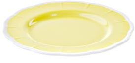 Guzzini - Piatto dessert in melamina Flora 'Table Decor' (Giallo Polvere)