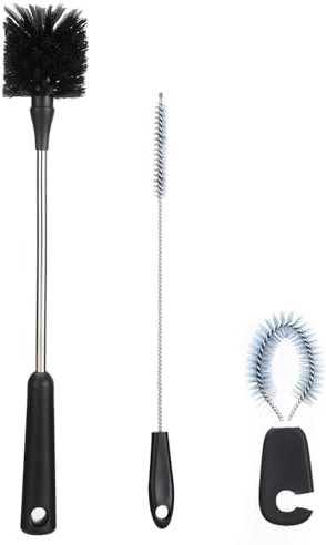 Long Handle Bottle Brush Bottle Cleaner Brush Bottle Brushes for Cleaning Water Bottle Cleaning Brush Water Bottle Brush Water Bottle Cleaner for Bottles Glass Flask and Cups 3 Pack