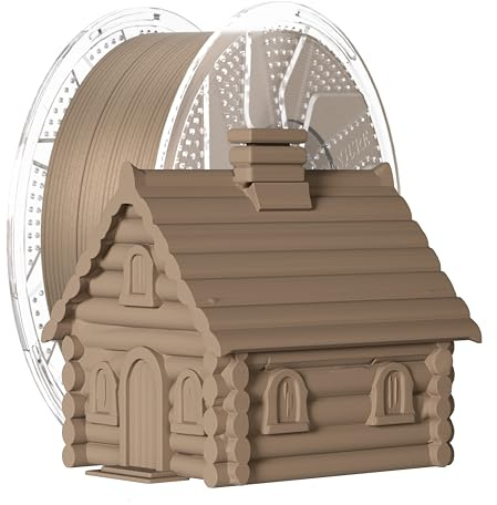 Conjure Holz PLA Filament 1,75 mm Weißeiche 1 kg für 3D Drucker | PLA mit echtem Holzanteil für natürliche Holzoptik, Leicht schleif- und bearbeitbar, Weißeiche, 1 kg