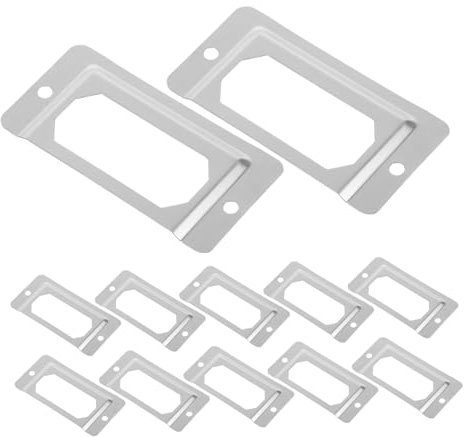 NUOBESTY 50stücke Metall Etikettenhalter Für Edelstahl Etikettenrahmen Passend Für Bücherschränke Regale Aufbewahrungsboxen Und Schränke