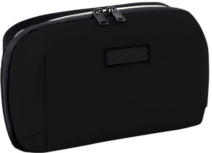 Nuytghr Kabel-Aufbewahrungstasche, Tech-Reise-Organizer, Kabel-Zubehörtasche, Reißverschluss, 22,6 x 13,9 x 8,9 cm, stoßfeste Polsterung, Geschäftsreisen, Arbeit, Pendeln, Rucksack, Koffer, Schwarz