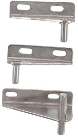 ZUNOXAZ 3 Piezas Bisagras de congelador reemplazo de bisagra del congelador Bisagra del congelador de Cofre Universal Accesorios de reparación de refrigeradores Acero Inoxidable Plata