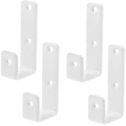 Mipcase 4 Pezzi Gancio Rivestito in Gomma Ganci Per Appendere Scaletta Per Letto a Castello in Legno Staffe Per Gancio Scaletta Letto a Castello Ganci Per Camper Bianca Ferro Da Stiro