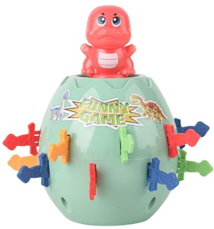 Springendes Piraten-Spiel, Dinosaurier-Fass-Spielzeug, schlagfeste Bank, Überraschungs-Pop-Up-Action, interaktiver Spaß, hergestellt aus stabilem ABS-Material, 13 x 11 x 21 cm
