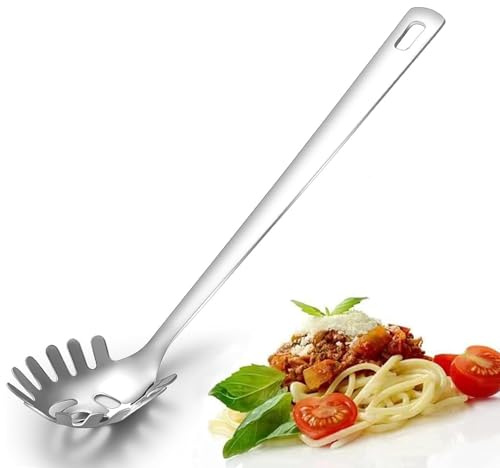 Nudelzange Edelstahl Nudellöffel Spaghettizange | Hochwertiger Edelstahl, Ergonomischer Griff, Spülmaschinengeeignet, Für Haushalt Und Professionelle Küche, Ideal Für Spaghett