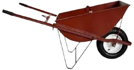 FERRIGROUP Carriola Rinforzata Ribaltabile, Made in Italy – Telaio in Ferro ad U 4 mm con Vasca 12/10 in Lamiera Saldada – Ruota Pneumatica 4 PR (Rinforzata Ribaltabile)