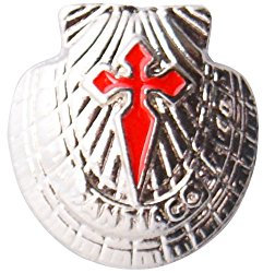 Pin/Anstecker Jakobsmuschel silberfarben