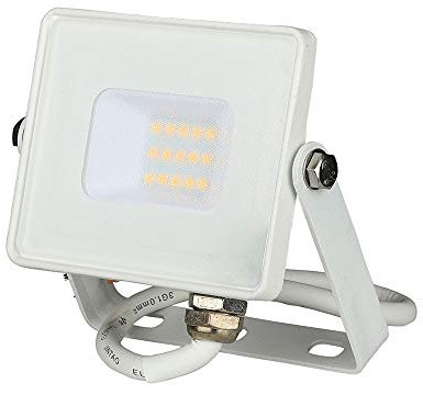 V-TAC VT-10, LED Proiettore con SMD Chip Samsung, Alluminio, Bianco, 115 x 108 x 26 mm