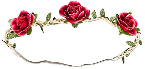Alpenflüstern Trachten-Haarband Rosen-Blüten (rot) ADV103