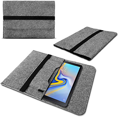 Schutzhülle kompatibel für Samsung Galaxy Tab S5e Sleeve Tasche Hülle Filz Case Tablet Cover, Farbe:Grau