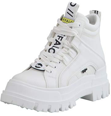 Buffalo Damen ASPHA NC MID Sneaker, White, 41 EU
