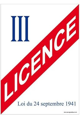 AUA SIGNALETIQUE - Affiche Licence 3 - Aluminium Dibond 3mm, A5 : 150x210 mm