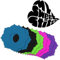 MySweetStitch - 10 x Freestyle Libre 3 Pflaster Mandala, Overpatch Ø 65mm, hautfreundlich, wasserfest, atmungsaktiv, Made in Germany, Rainbow