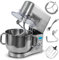 Classbach Küchenmaschine/ Knetmaschine/ Rührgerät C-KM 4002; multifunktional; XXL Schüssel 10 Liter; Alu-Druckguss-Gehäuse; Profi-Metallgetriebe; Timer; Spritzschutz; 1500 Watt; Edelstahl