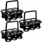 Novaliv Lot de 3 porte-bouteilles pour 18 bouteilles – Maintien stable – Panier à boissons en plastique empilable 32 x 23 x 28 cm Anthracite – Idéal pour la cuisine et la cave – Panier à boissons,