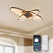 homwarmy LED Deckenlampe Deckenleuchte Deckenlampen mit Fernbedienung 50W Schwarz Deckenlampe Schlafzimmer Modern Deckenleuchte Wohnzimmer 54cm Deckenlampe Küche Deckenleuchte Dimmbar