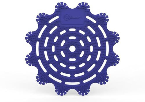 10 x Urinal Deodoriser Screens, 30 Days of Freshness, Mat Suppressant, Toilet Fragrance, Anti Splash, MADE IN THE UK, from Recycled Materials (Various Colour/Scent) (Blue/Ocean)