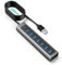 GiGimundo GM7U 7 Port USB HUB 3.0 Aluminium, 1.8M Lang Kabel mit 5V/3A Type-C Stromeingangsanschluss, USB Verteiler 3.0 für PC-Laptop, Desktop-Computer, PS4, PS5, älterer Mac