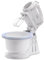 Iskra Handmixer mit Behälter, Handrührgerät mit Drehbehälter, 5 Geschwindigkeitsstufen und Turbo Funktion, 2 Edelstahl Rührbesen & 2 Edelstahl Knethaken, 300W